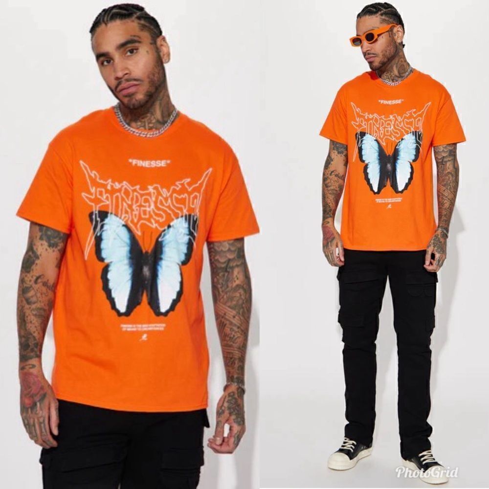 2/$30 Fashion Nova Finesse Your Way Short Sleeve Orange T-Shirt